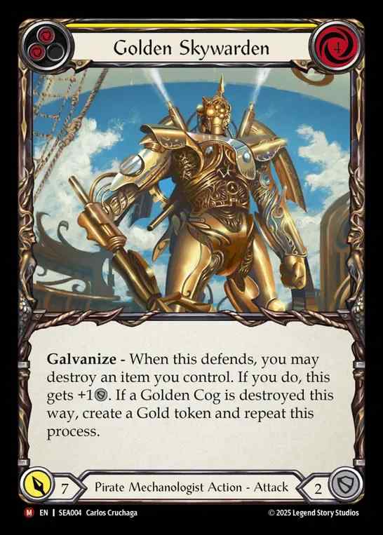 【EN】[Pirate Mechanologist] 黄金の天空機士/Golden Skywarden [SEA004-M]