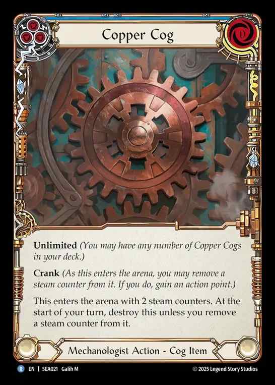 【EN】[Mechanologist] 銅の歯車/Copper Cog(blue)  [SEA021-R]
