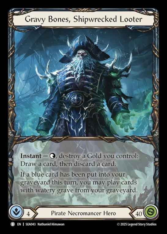 【予約商品】【EN】[Pirate Necromancer] 難破船の略奪者、グレイビィ・ボーンズ/Gravy Bones, Shipwrecked Looter [SEA043-B]