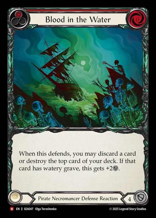 【予約商品】【EN】[Pirate Necromancer] 血染めの海/Blood in the Water [SEA047-M]