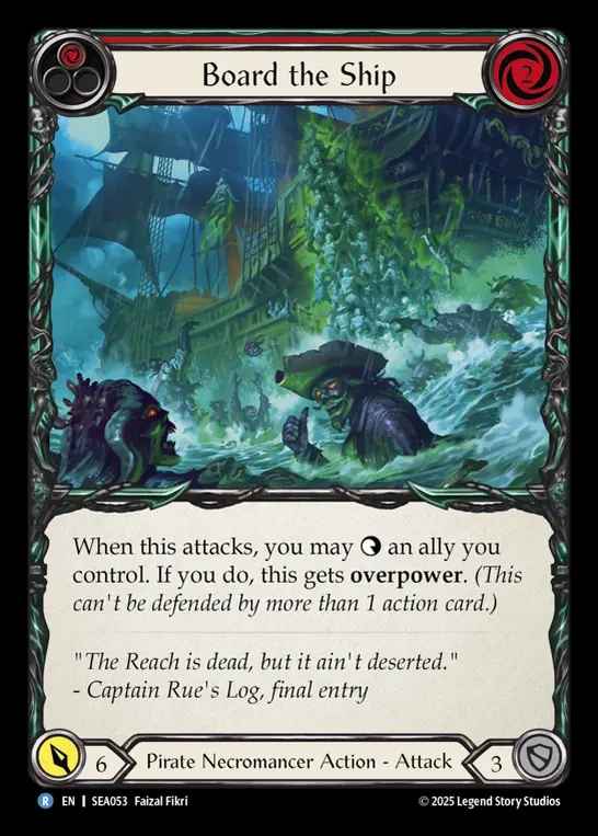 【予約商品】【EN】[Pirate Necromancer] 船上登り/Board the Ship (red)  [SEA053-R]