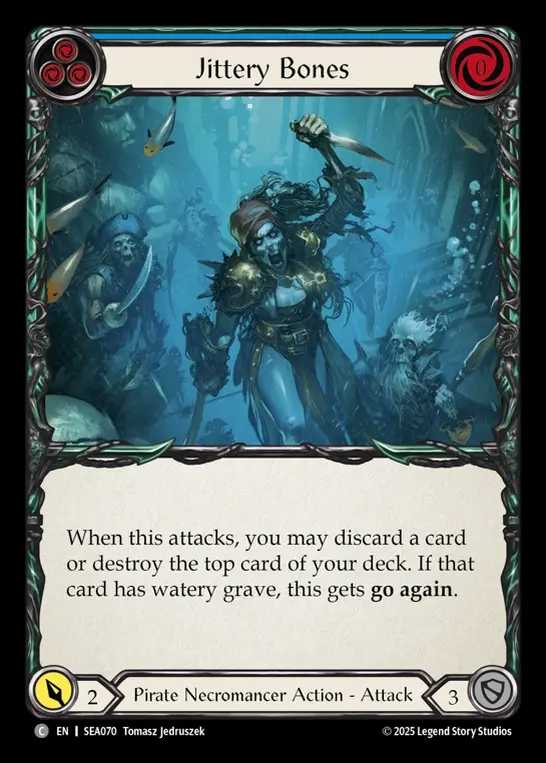 【予約商品】【EN】[Pirate Necromancer] 騒めく骸骨/Jittery Bones (blue)  [SEA070-C]