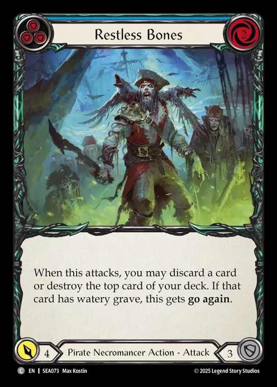 【予約商品】【EN】[Pirate Necromancer] 彷徨う骸骨/Restless Bones (blue)  [SEA073-C]