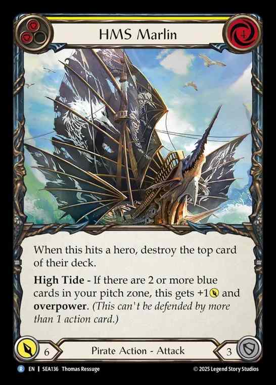 【予約商品】【EN】[Pirate] 荒名船マールリン/HMS Marlin (yellow)  [SEA136-R]