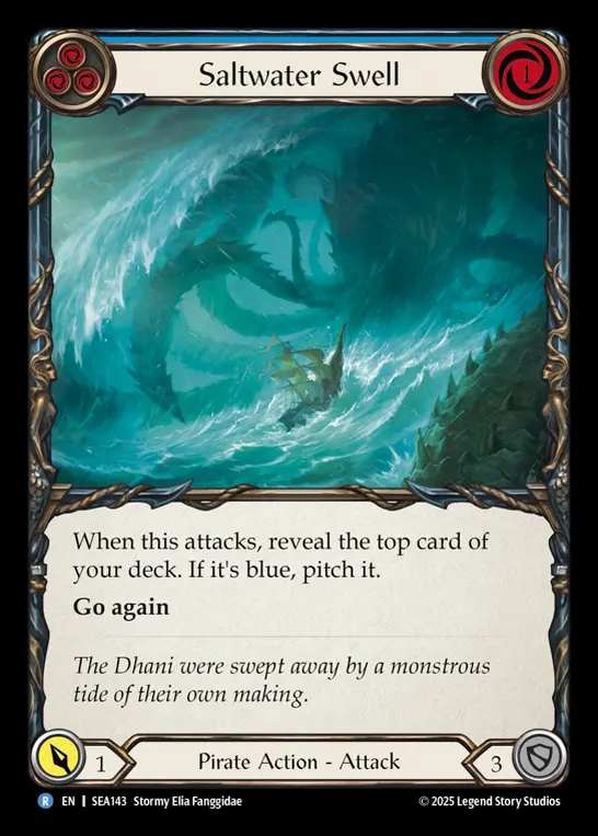 【予約商品】【EN】[Pirate] 海生のうねり/Saltwater Swell (blue)  [SEA143-R]
