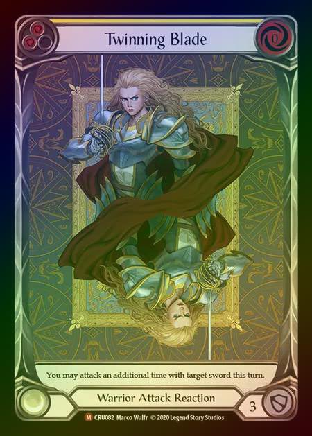【RF】[Warrior] Twinning Blade [1st-CRU_082-2-M] Rainbow Foil