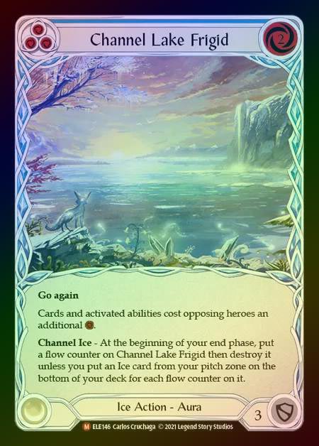 【RF】[Ice] Channel Lake Frigid (Alternate Art) [1st-ELE146-M] Rainbow Foil