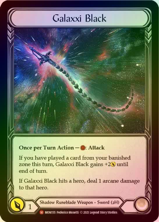 【CF】[Shadow Runeblade] Galaxxi Black [1st-MON_155-M] Cold Foil