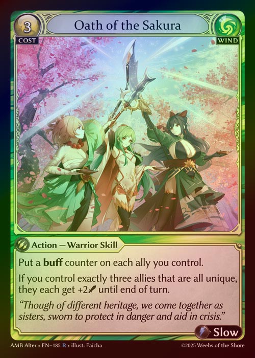 【FOIL】[Wind] Oath of the Sakura [AL-AMB185-R]