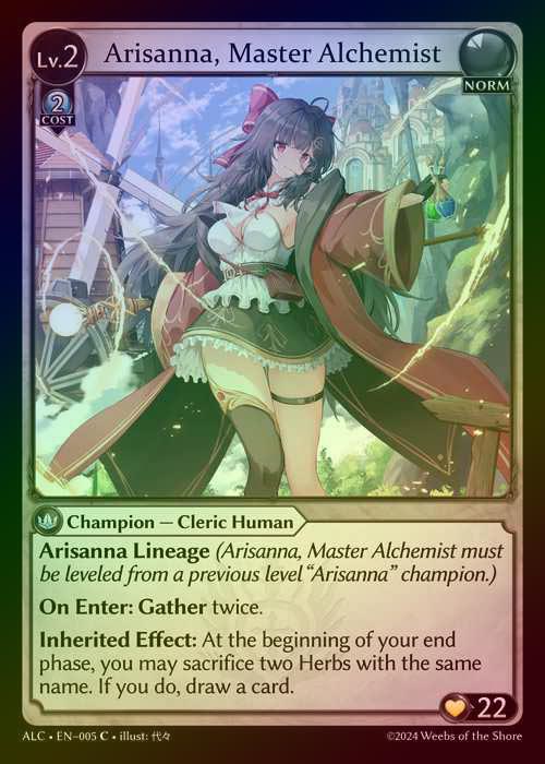 【FOIL】[Norm] Arisanna, Master Alchemist [ALC005-C]