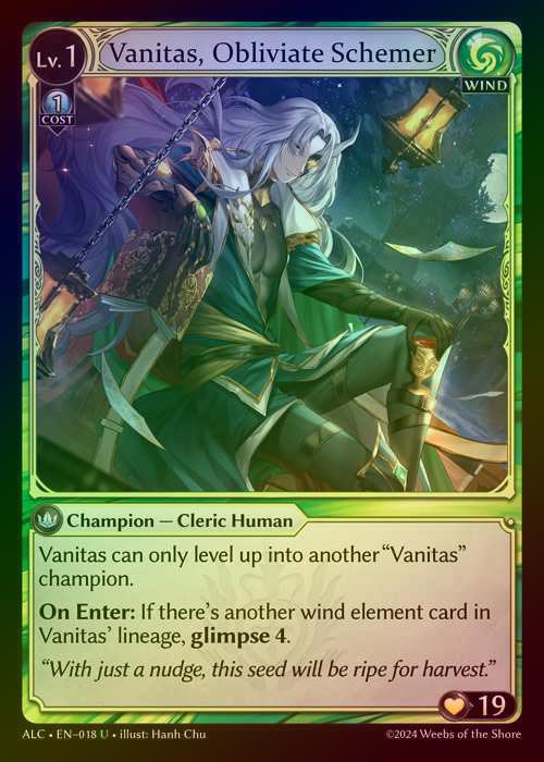 【FOIL】[Wind] Vanitas, Obliviate Schemer [ALC018-U]