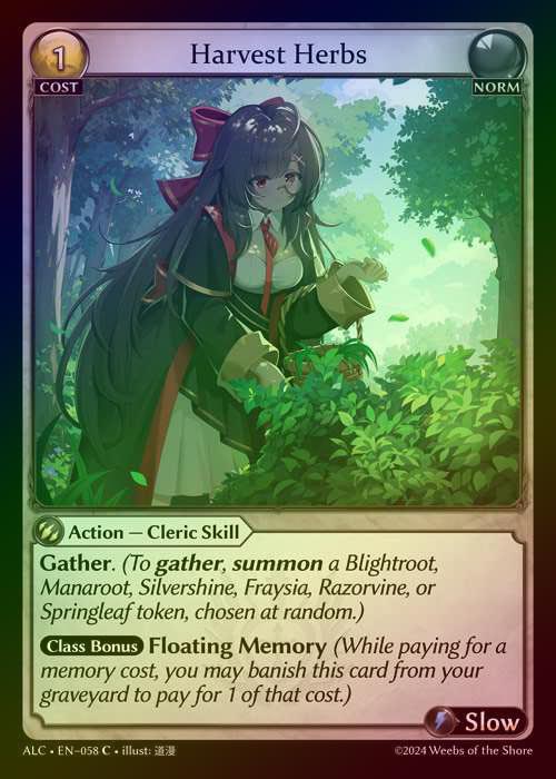 【FOIL】[Norm] Harvest Herbs [ALC058-C]