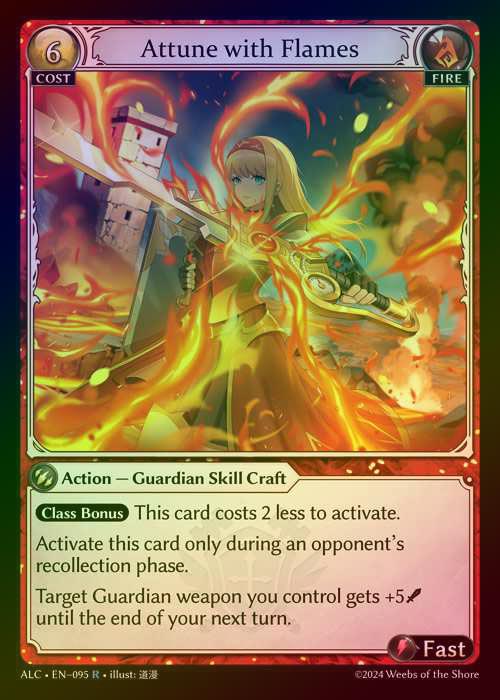 【FOIL】[Fire] Attune with Flames [ALC095-R]