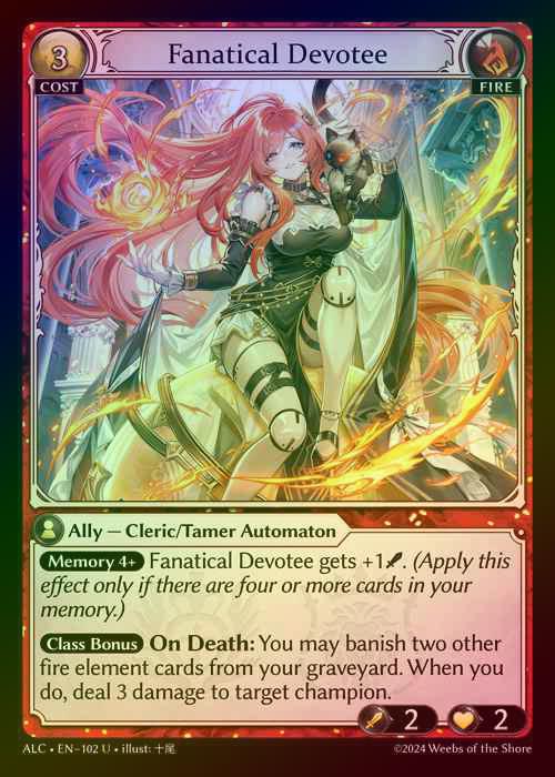 【FOIL】[Fire] Fanatical Devotee [ALC102-U]