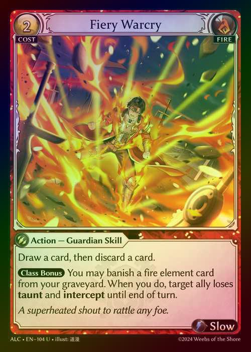 【FOIL】[Fire] Fiery Warcry [ALC104-U]