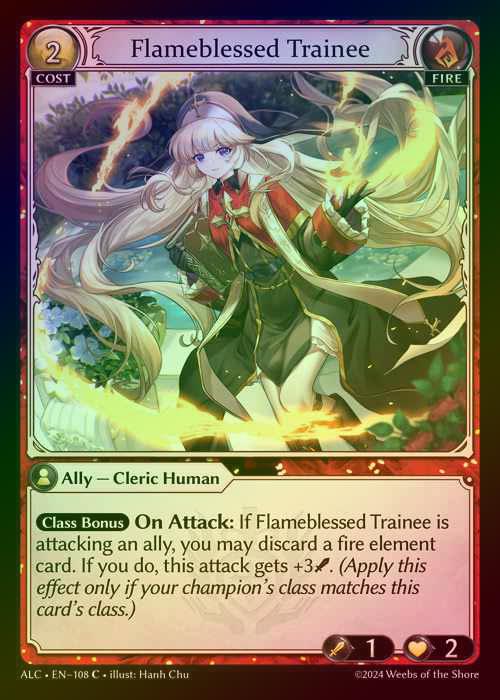 【FOIL】[Fire] Flameblessed Trainee [ALC108-C]