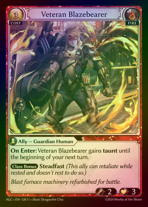 【FOIL】[Fire] Veteran Blazebearer [ALC120-U]