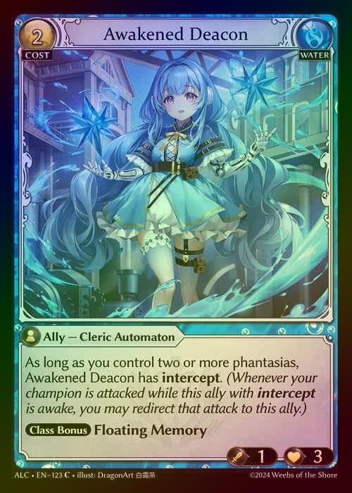 【FOIL】[Water] Awakened Deacon [ALC123-C]