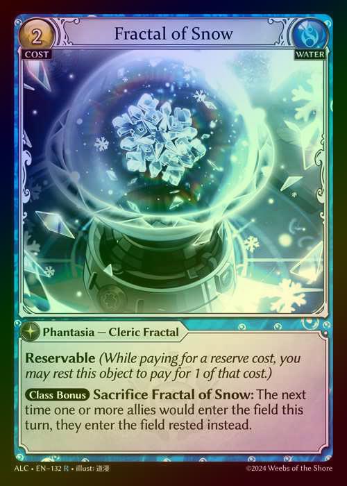 【FOIL】[Water] Fractal of Snow [ALC132-R]