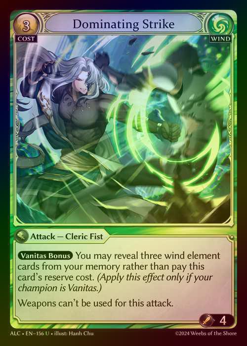 【FOIL】[Wind] Dominating Strike [ALC156-U]