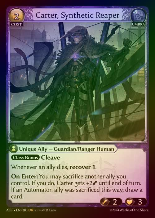 【FOIL】[Umbra] Carter, Synthetic Reaper [ALC203-UR]