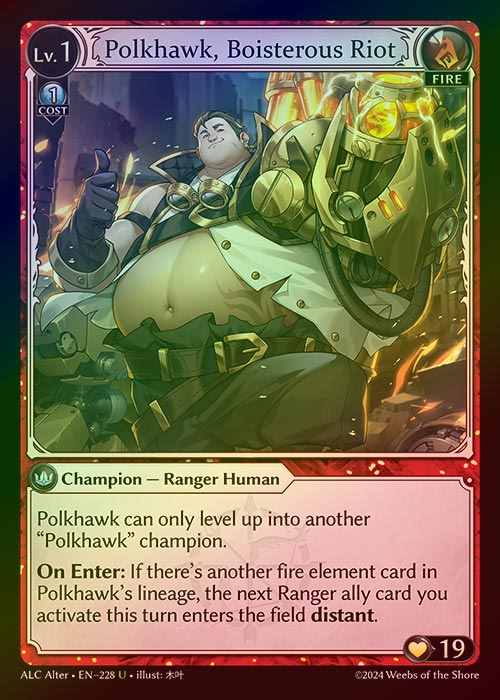 【FOIL】[Fire] Polkhawk, Boisterous Riot [AL-ALC-228-U]