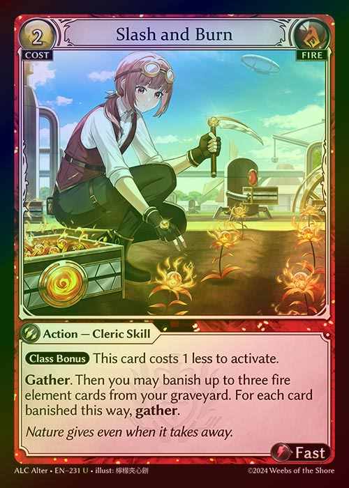 【FOIL】[Fire] Slash and Burn [AL-ALC-231-U]