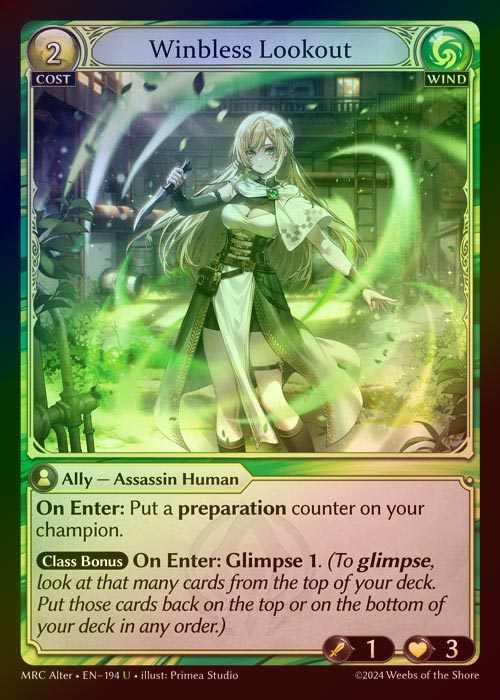 【FOIL】[Wind] Winbless Lookout [AL-MRC-194-U]
