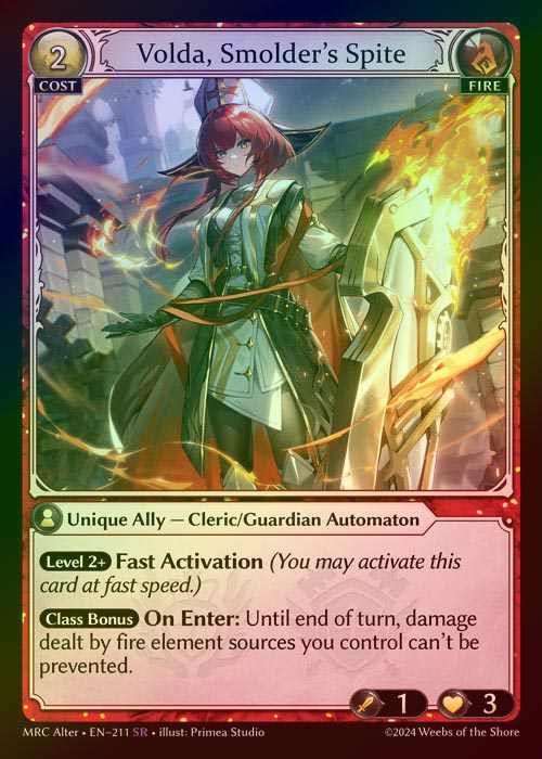 【FOIL】[Fire]Volda, Smolder's Spite [AL-MRC-211-SR]