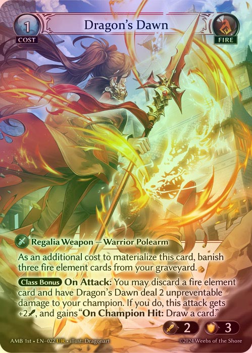 【FOIL】[Fire] Dragon’s Dawn [AMB022-UR]