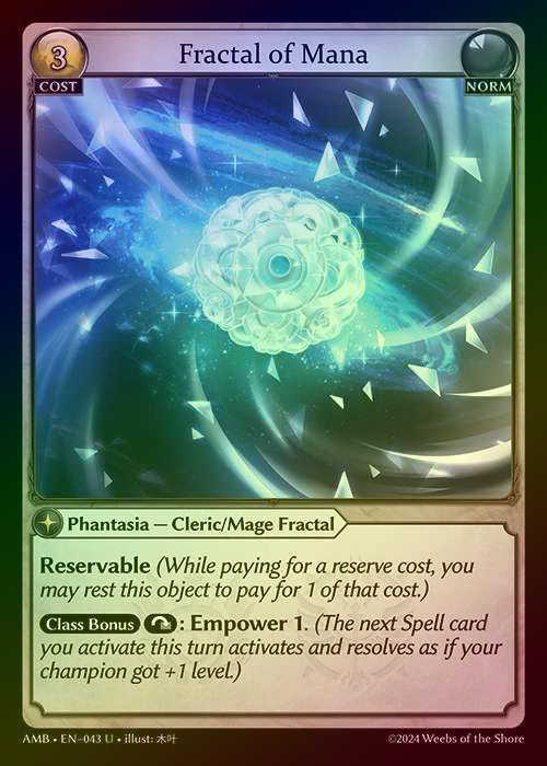 【FOIL】[Norm] Fractal of Mana [AMB043-U]