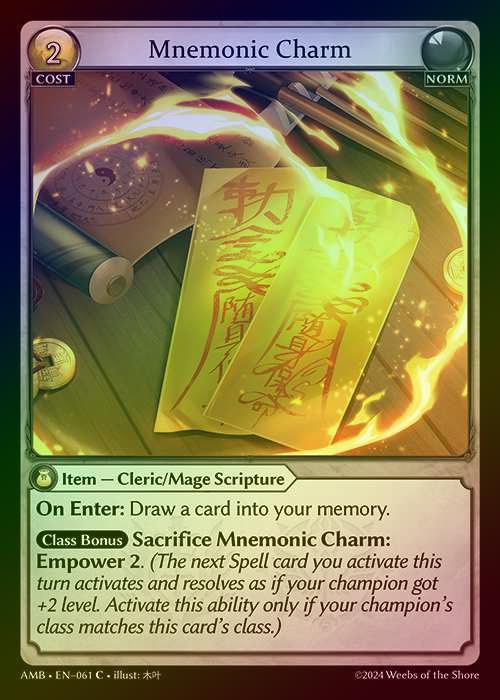 【FOIL】[Norm] Mnemonic Charm [AMB061-C]