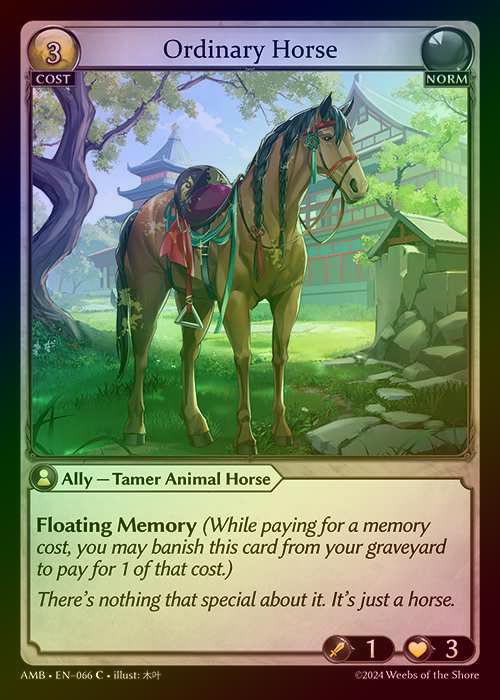 【FOIL】[Norm] Ordinary Horse [AMB066-C]