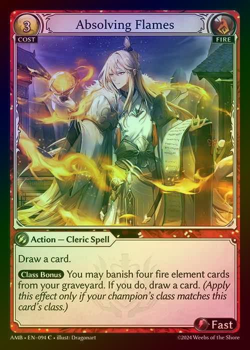 【FOIL】[Fire] Absolving Flames [AMB094-C]