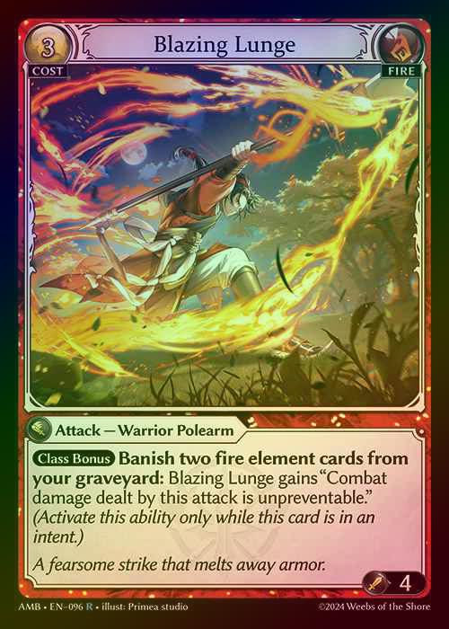 【FOIL】[Fire] Blazing Lunge [AMB096-R]