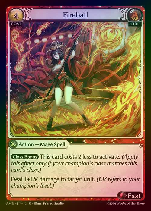 【FOIL】[Fire] Fireball [AMB101-C]