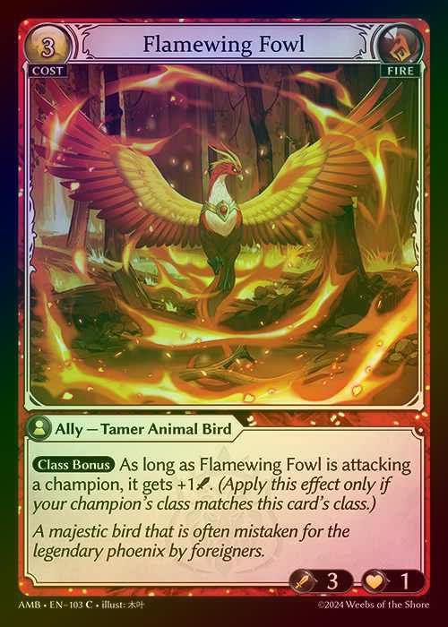 【FOIL】[Fire] Flamewing Fowl [AMB103-C]