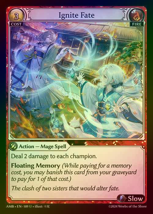 【FOIL】[Fire] Ignite Fate [AMB109-U]