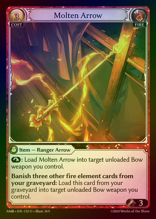 【FOIL】[Fire] Molten Arrow [AMB112-U]