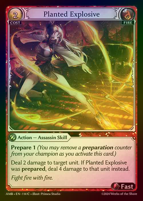 【FOIL】[Fire] Planted Explosive [AMB114-C]