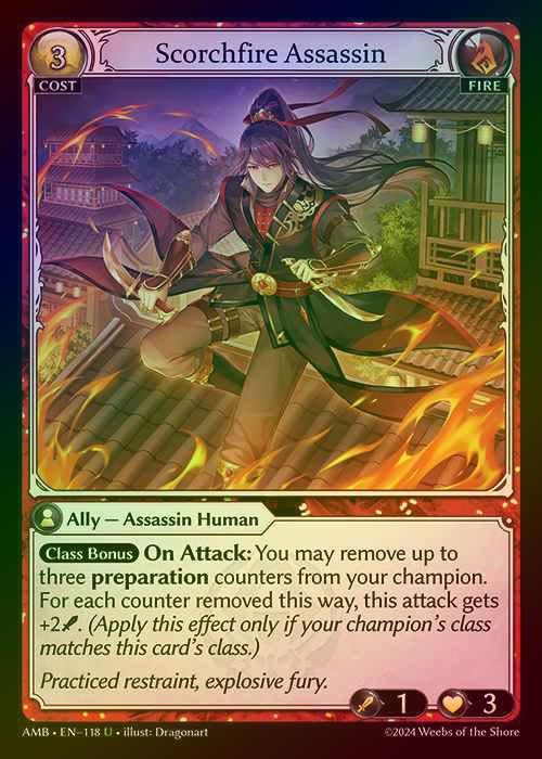 【FOIL】[Fire] Scorchfire Assassin [AMB118-U]