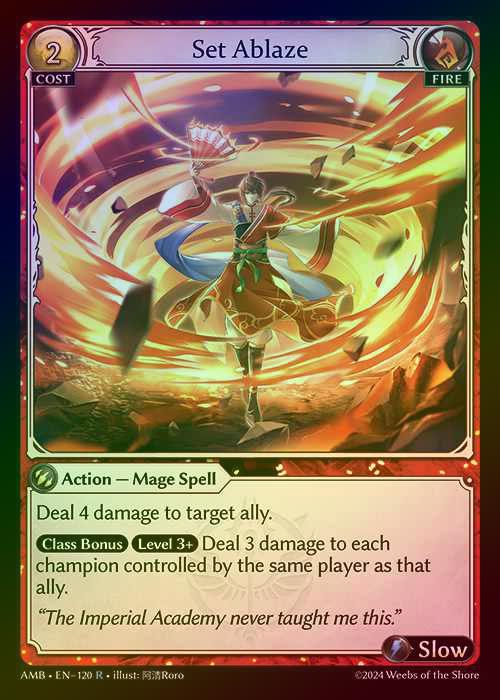 【FOIL】[Fire] Set Ablaze [AMB120-R]