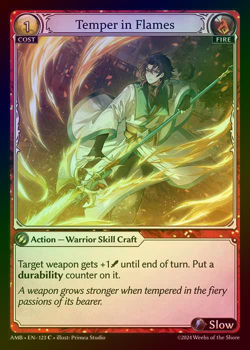 【FOIL】[Fire] Temper in Flames [AMB123-C]