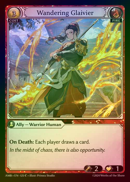 【FOIL】[Fire] Wandering Glaivier [AMB125-C]