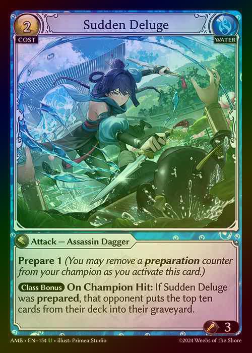 【FOIL】[Water] Sudden Deluge [AMB154-U]