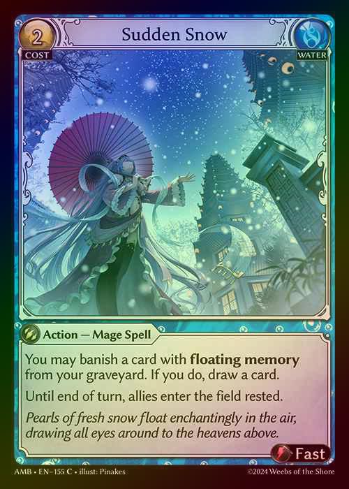 【FOIL】[Water] Sudden Snow [AMB155-C]