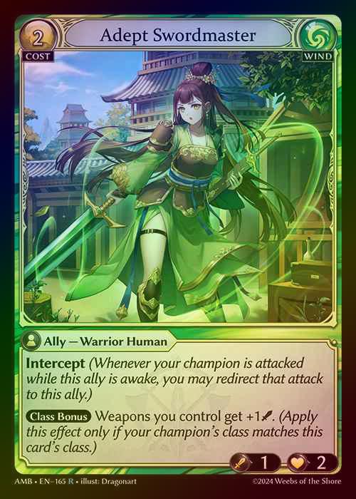 【FOIL】[Wind] Adept Swordmaster [AMB165-R]