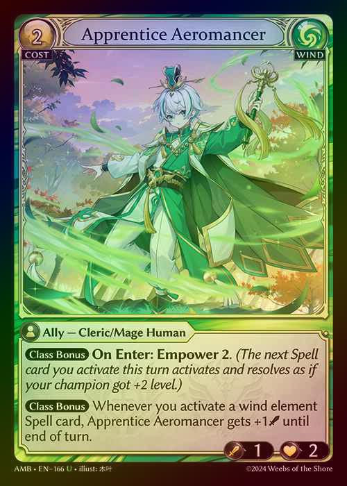 【FOIL】[Wind] Apprentice Aeromancer [AMB166-U]