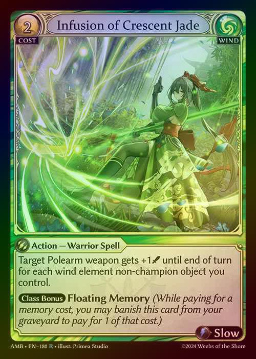 【FOIL】[Wind] Infusion of Crescent Jade [AMB180-R]