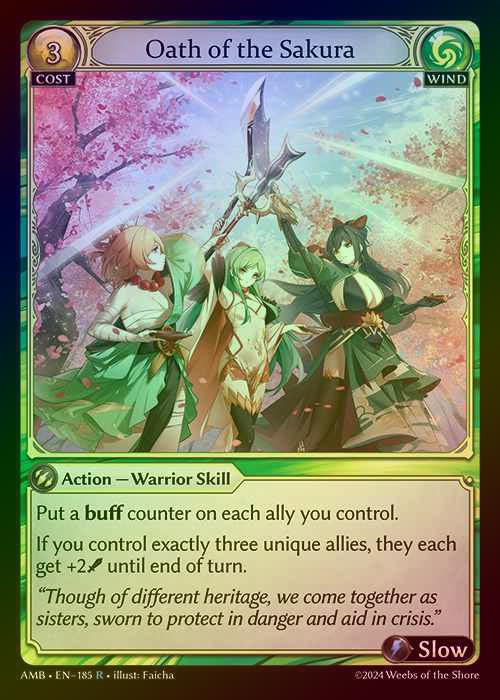 【FOIL】[Wind] Oath of the Sakura [AMB185-R]